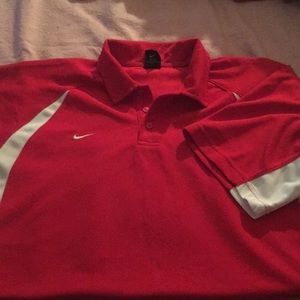 Nike DriFit red polo xl